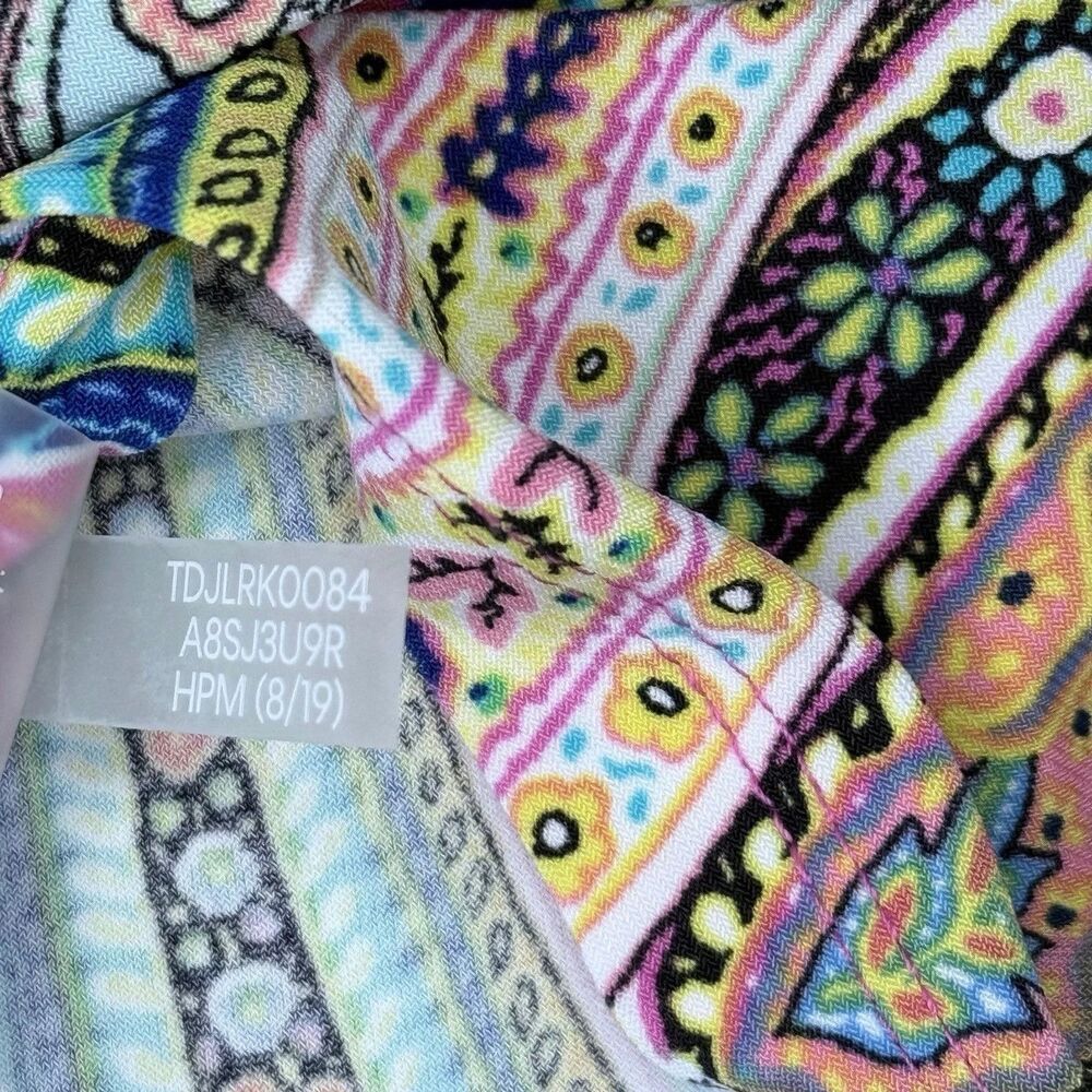 Tommy Hilfiger Multicolor Paisley Bell Sleeve Dress Women’s Size 4 - Picture 11 of 11